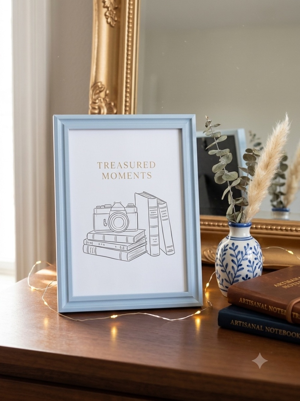 Room Essentials Two 5x7 Light Blue Picture Frame - Brand New